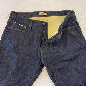 Tobacco Men’s Riding Jeans.  Dark Blue.  Size 36.